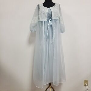 Vtg Movie Star Womens Ethereal Babydoll Cottage Slip Dress Size S Princess Sheer